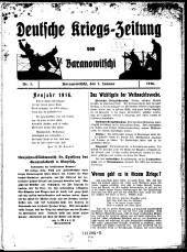 Deutsche Kriegszeitung von Baranowitschi
