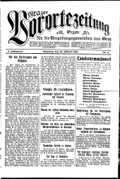 Grazer Vorortezeitung: Organ f. d. Umgebungsgemeinden v. Graz