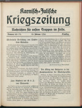 Karnisch-Julische Kriegszeitung