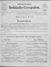 Oesterreichische Buchhändler-Correspondenz