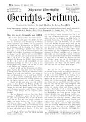 Allgemeine Österreichische Gerichtszeitung