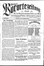 Grazer Vorortezeitung: Organ f. d. Umgebungsgemeinden v. Graz