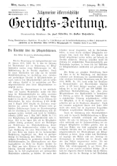 Allgemeine Österreichische Gerichtszeitung