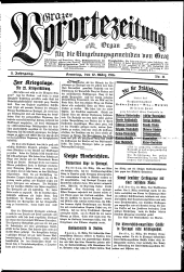 Grazer Vorortezeitung: Organ f. d. Umgebungsgemeinden v. Graz