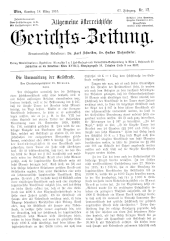 Allgemeine Österreichische Gerichtszeitung