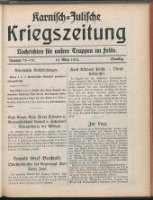 Karnisch-Julische Kriegszeitung