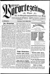 Grazer Vorortezeitung: Organ f. d. Umgebungsgemeinden v. Graz