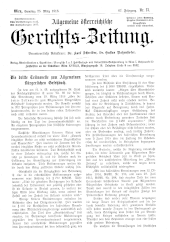 Allgemeine Österreichische Gerichtszeitung