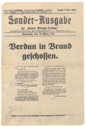 Extraausgaben des 1. Weltkrieges