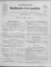 Oesterreichische Buchhändler-Correspondenz