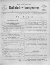 Oesterreichische Buchhändler-Correspondenz