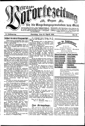 Grazer Vorortezeitung: Organ f. d. Umgebungsgemeinden v. Graz