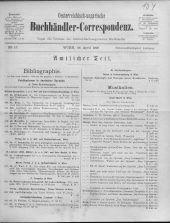 Oesterreichische Buchhändler-Correspondenz