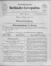 Oesterreichische Buchhändler-Correspondenz