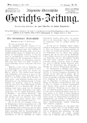 Allgemeine Österreichische Gerichtszeitung