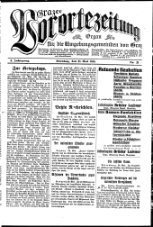 Grazer Vorortezeitung: Organ f. d. Umgebungsgemeinden v. Graz