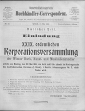 Oesterreichische Buchhändler-Correspondenz