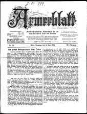 Armeeblatt: militär-wiss. Wochens. ...unserer Land- u. Seemacht