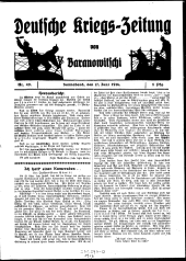 Deutsche Kriegszeitung von Baranowitschi