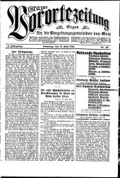 Grazer Vorortezeitung: Organ f. d. Umgebungsgemeinden v. Graz