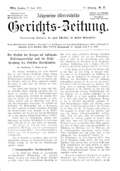 Allgemeine Österreichische Gerichtszeitung