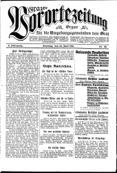 Grazer Vorortezeitung: Organ f. d. Umgebungsgemeinden v. Graz