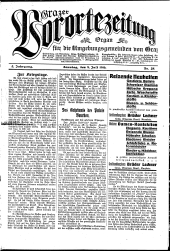 Grazer Vorortezeitung: Organ f. d. Umgebungsgemeinden v. Graz