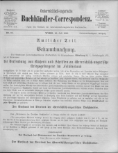 Oesterreichische Buchhändler-Correspondenz