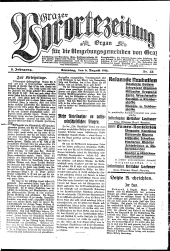 Grazer Vorortezeitung: Organ f. d. Umgebungsgemeinden v. Graz