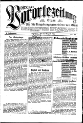 Grazer Vorortezeitung: Organ f. d. Umgebungsgemeinden v. Graz