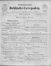 Oesterreichische Buchhändler-Correspondenz