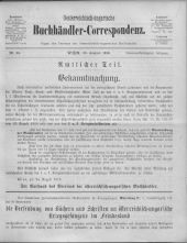 Oesterreichische Buchhändler-Correspondenz