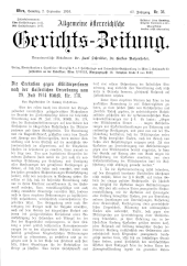 Allgemeine Österreichische Gerichtszeitung