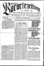 Grazer Vorortezeitung: Organ f. d. Umgebungsgemeinden v. Graz