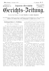 Allgemeine Österreichische Gerichtszeitung