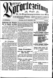 Grazer Vorortezeitung: Organ f. d. Umgebungsgemeinden v. Graz