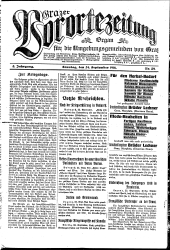 Grazer Vorortezeitung: Organ f. d. Umgebungsgemeinden v. Graz