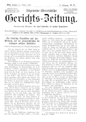 Allgemeine Österreichische Gerichtszeitung