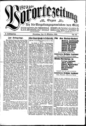 Grazer Vorortezeitung: Organ f. d. Umgebungsgemeinden v. Graz