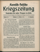 Karnisch-Julische Kriegszeitung