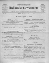 Oesterreichische Buchhändler-Correspondenz