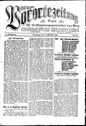 Grazer Vorortezeitung: Organ f. d. Umgebungsgemeinden v. Graz