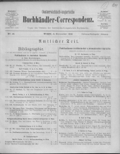 Oesterreichische Buchhändler-Correspondenz