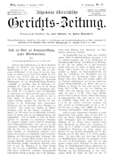 Allgemeine Österreichische Gerichtszeitung
