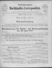 Oesterreichische Buchhändler-Correspondenz