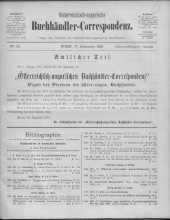 Oesterreichische Buchhändler-Correspondenz