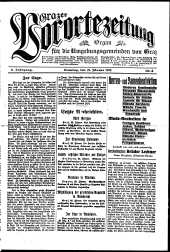 Grazer Vorortezeitung: Organ f. d. Umgebungsgemeinden v. Graz