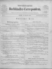 Oesterreichische Buchhändler-Correspondenz