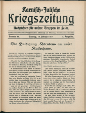 Karnisch-Julische Kriegszeitung