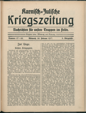 Karnisch-Julische Kriegszeitung